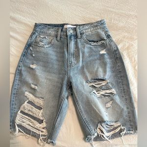 Vervet mid length jean shorts